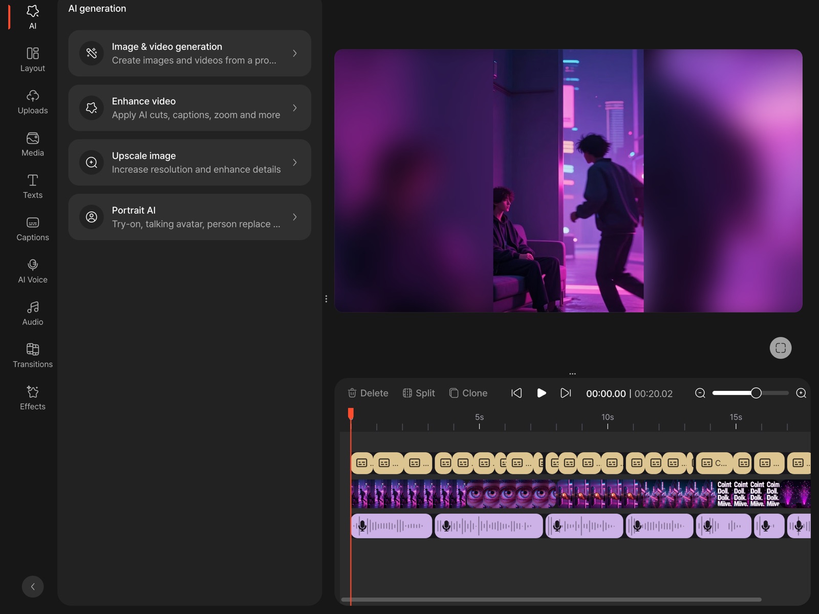 Editor screenshot
